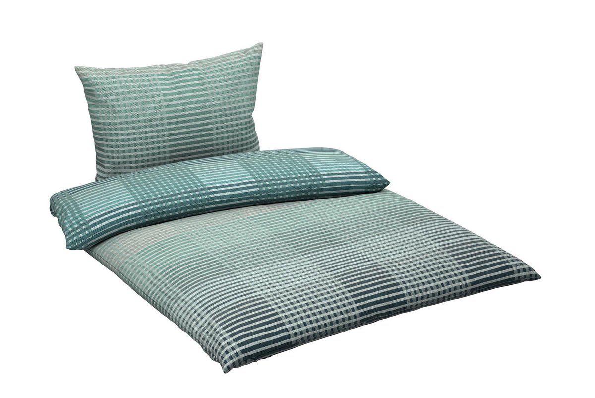 BETTWÄSCHE 2-teilig Flanell 140/200 cm  - Türkis, Textil (140/200cm) - Novel