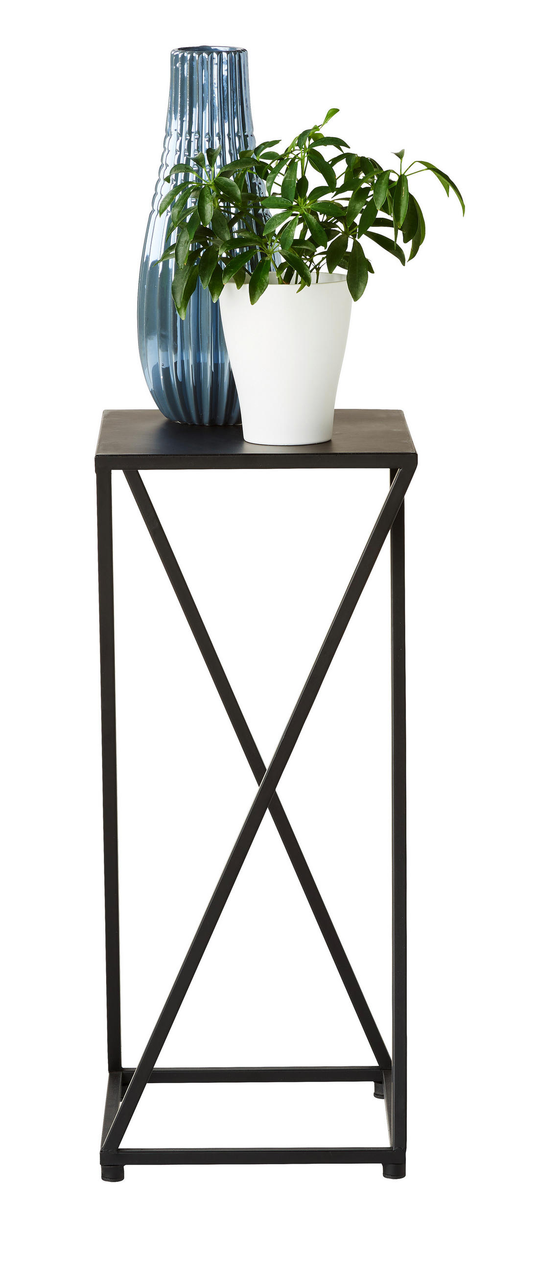 PORTE-PLANTES in Metall 25/25/60 cm   - Schwarz, Lifestyle, Metall (25/25/60cm) - Landscape