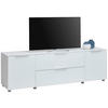 TV-SZEKRÉNY 180/54/40 cm  - króm/magasfényű fehér, Basics, műanyag/faalapú anyag (180/54/40cm) - Voleo