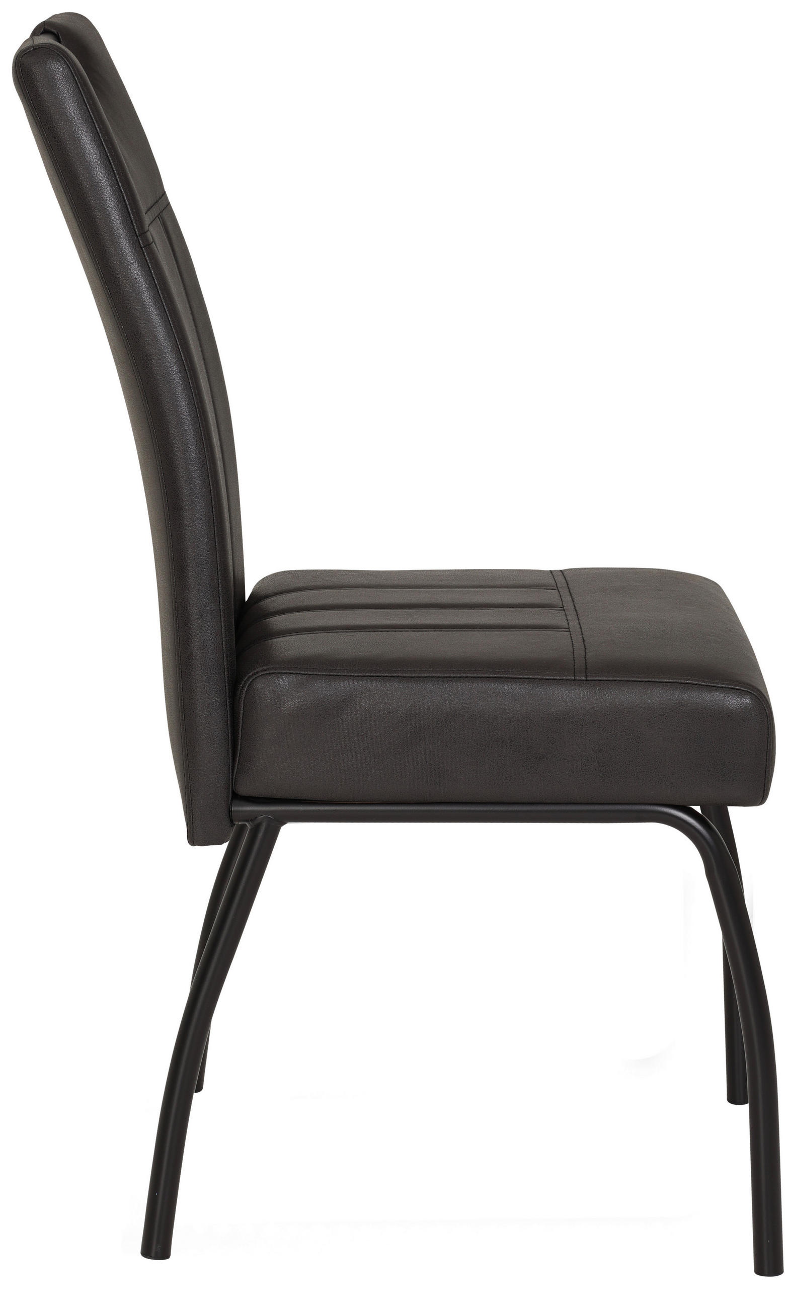 STUHL Mikrofaser Anthrazit  - Anthrazit/Schwarz, KONVENTIONELL, Textil (44/99/62cm) - Carryhome