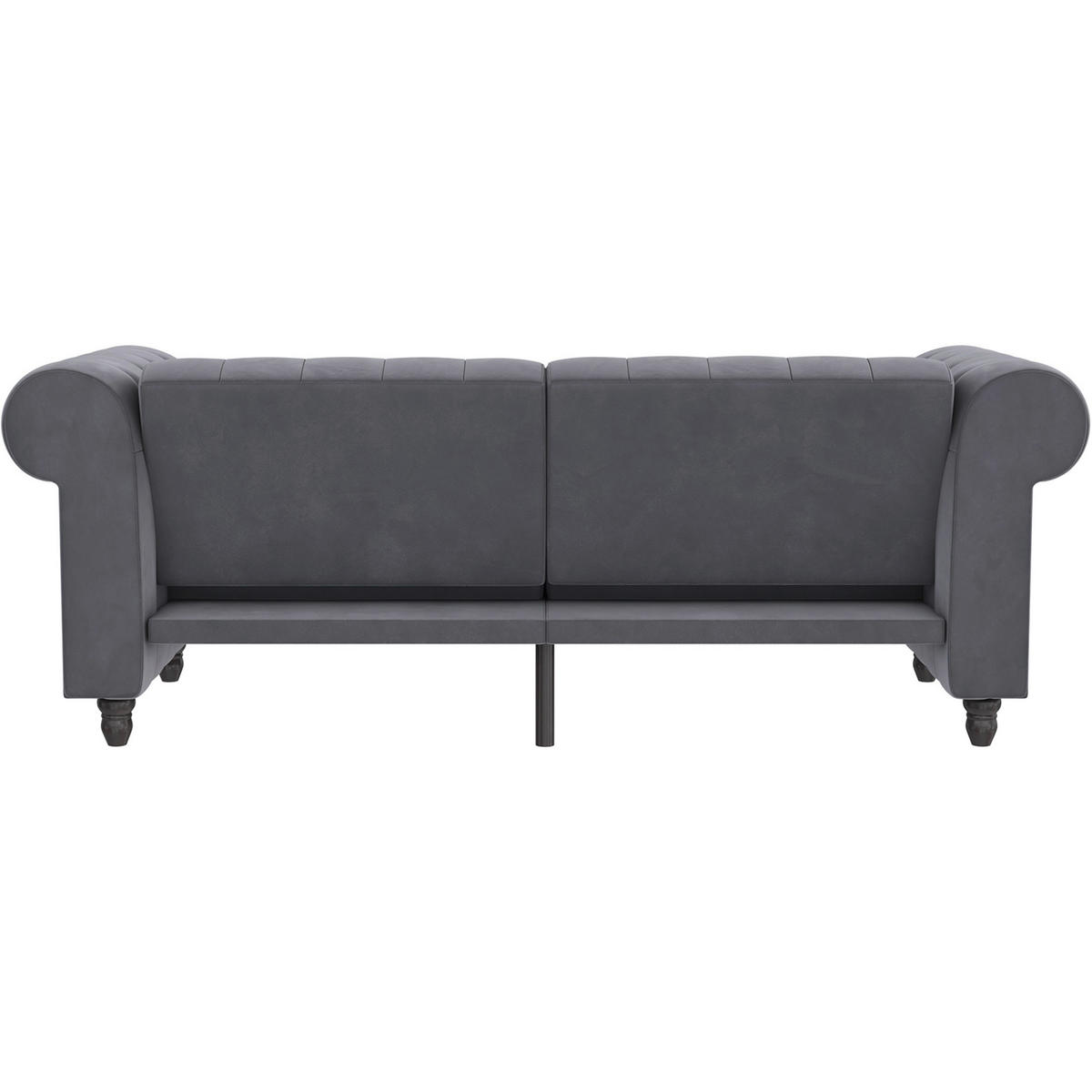 SCHLAFSOFA FIRENZE in Velours Anthrazit Vintage, Skandinavisch, Modern  - Anthrazit/Schwarz, Basics, Holz/Textil (236/83/87cm) - Livetastic
