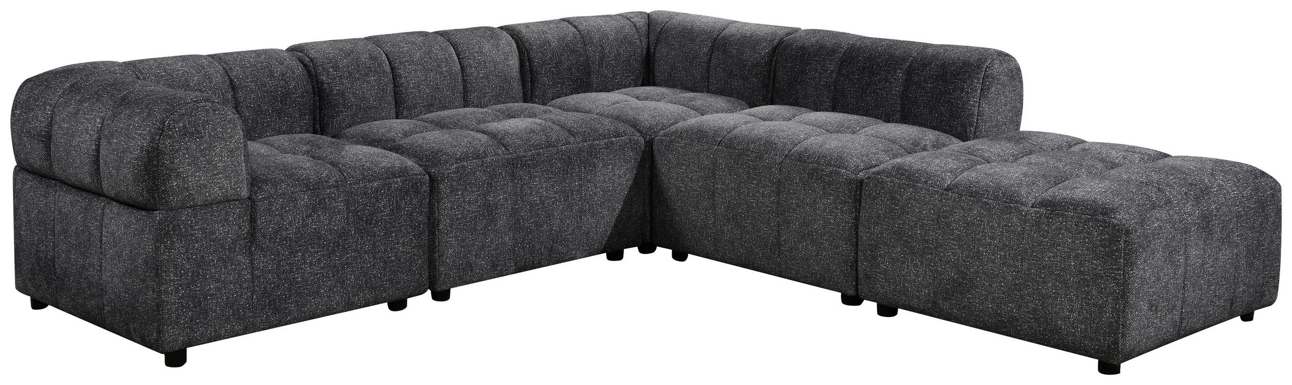 ZWISCHENELEMENT Struktur  - Anthrazit/Schwarz, Design, Holz/Kunststoff (84/70/84cm) - MID.YOU