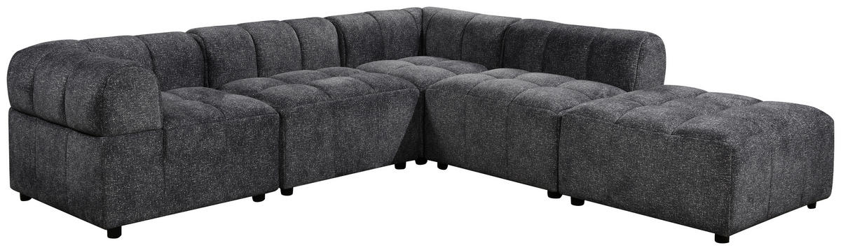 ECKELEMENT Struktur  - Anthrazit/Schwarz, Design, Holz/Kunststoff (84/70/84cm) - MID.YOU