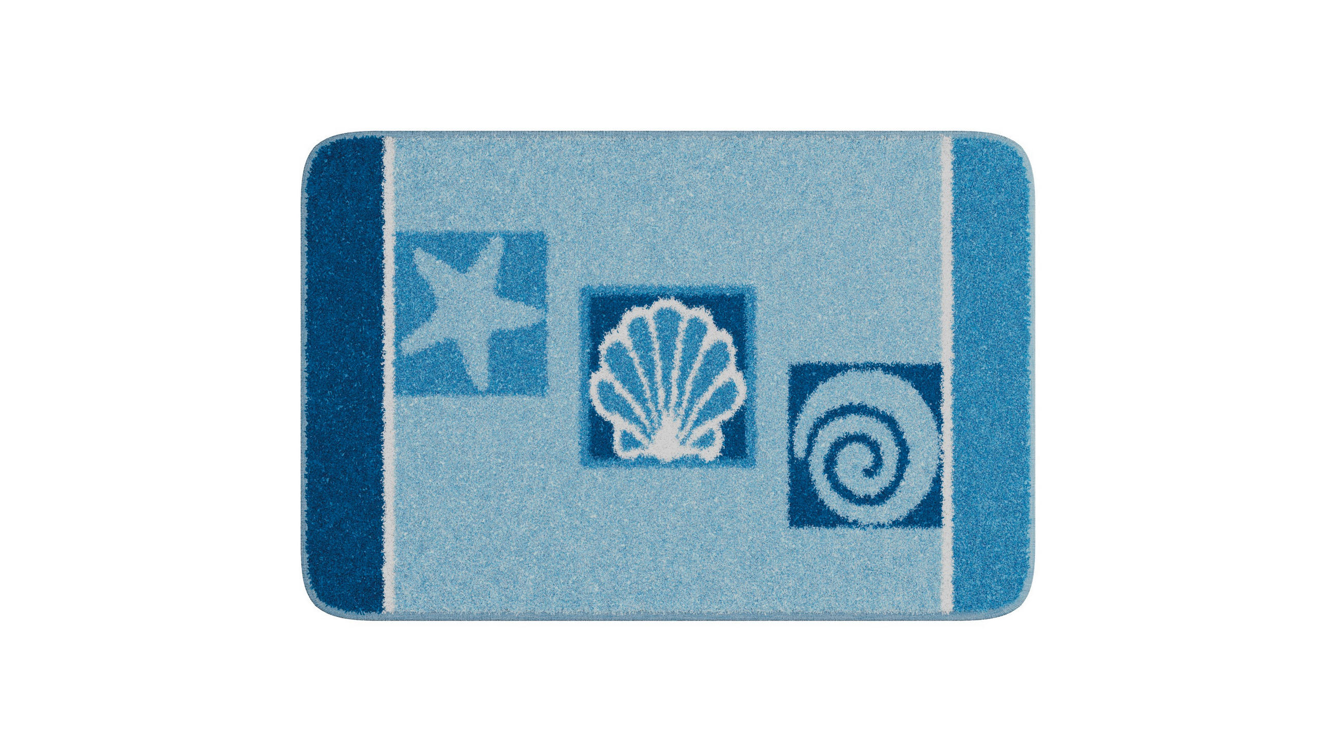 BADEMATTE Blau 60/90 cm  - Blau, Basics, Kunststoff/Textil (60/90cm) - Grund