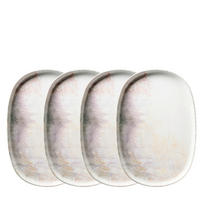 PLATTE AQUARELLIA LILA 4-teilig  - Weiss/Lila, Basics, Keramik (32/2,8/22cm) - Mäser