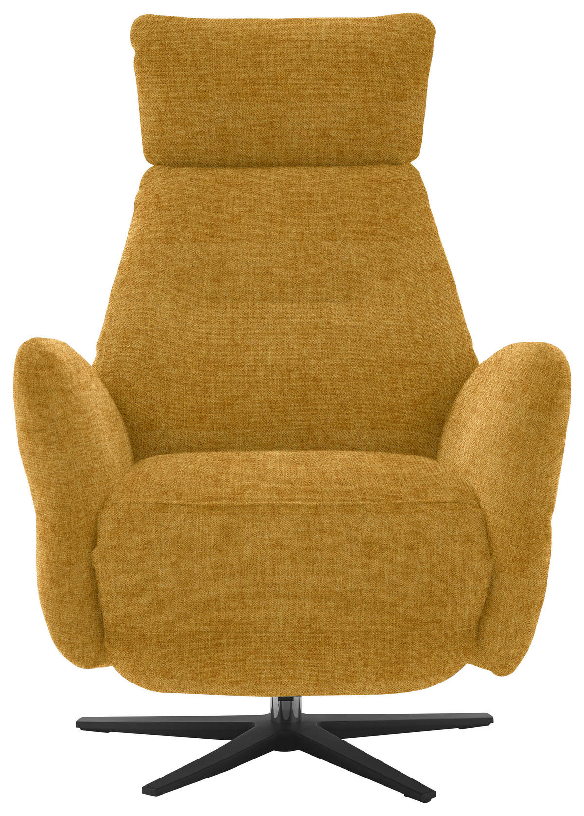 RELAXSESSEL in Textil Currygelb  - Currygelb/Schwarz, Design, Textil/Metall (78/113/90cm) - Dieter Knoll