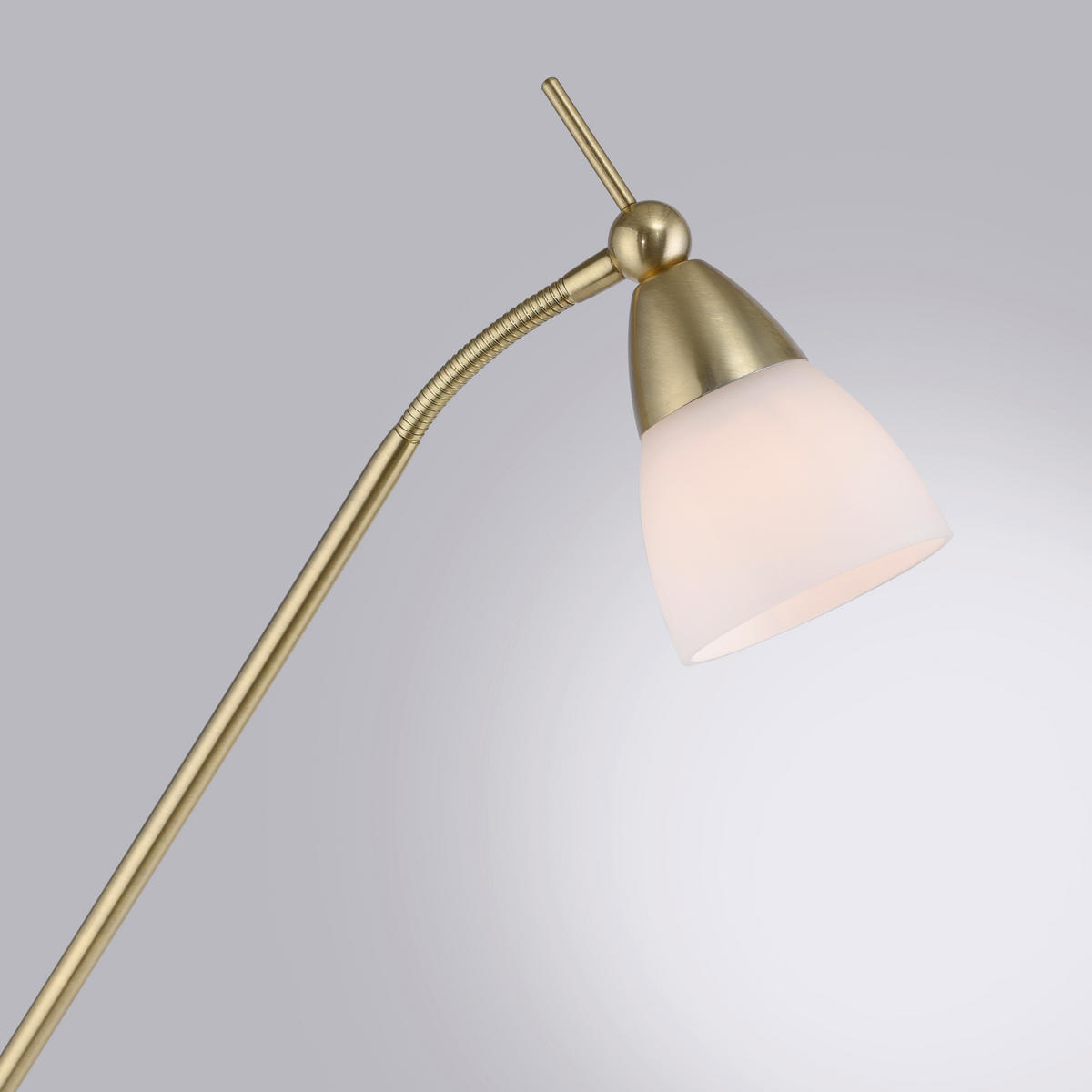 LED-STEHLEUCHTE 74/74/163 cm    - Messingfarben, Basics, Glas/Metall (74/74/163cm) - Paul Neuhaus