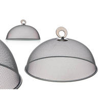 POKROV ZA HRANO     24,5/24,5/9,5 cm         - srebrne barve, Basics, kovina (24,5/24,5/9,5cm)