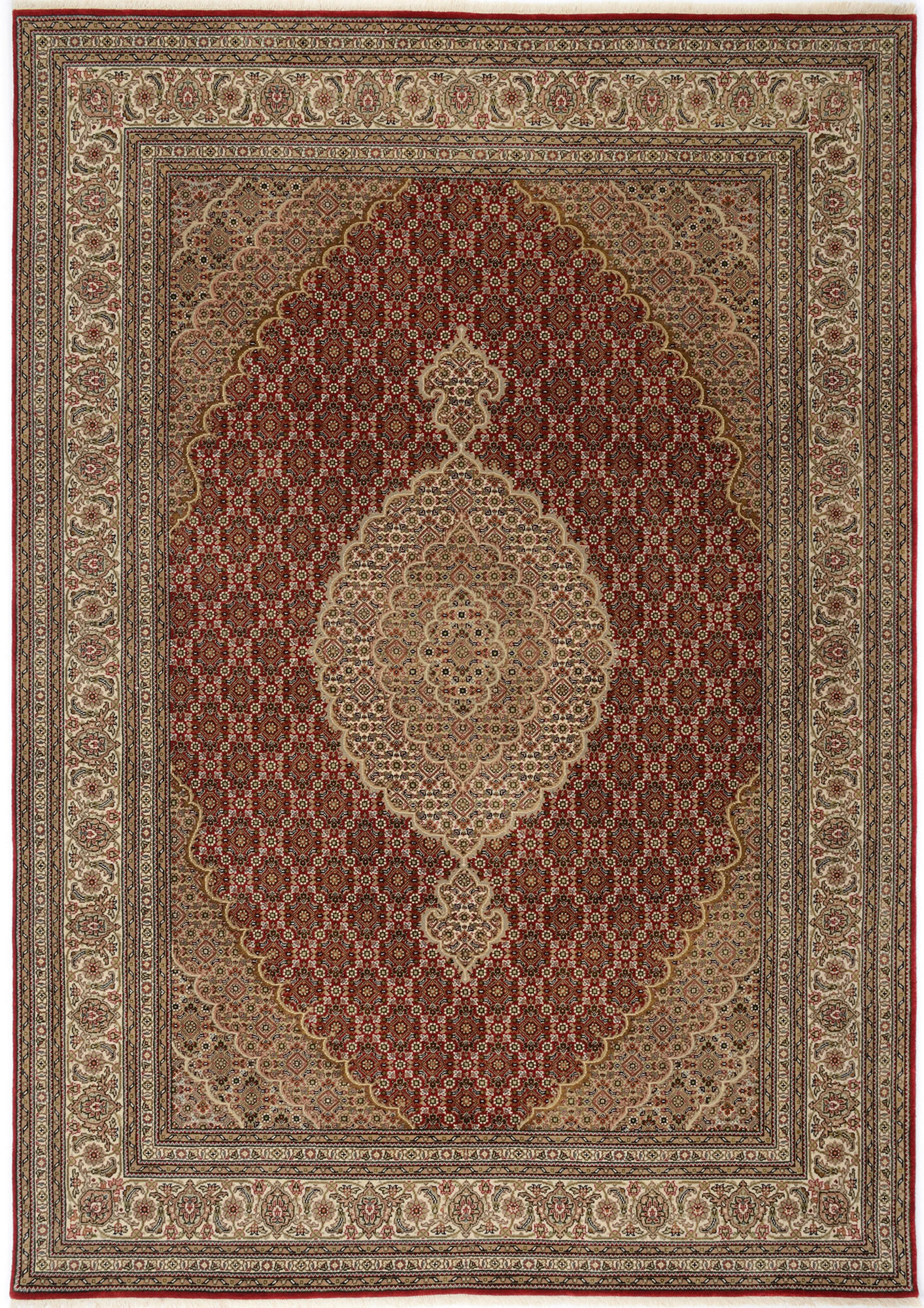 Cazaris Läufer Rot, Creme 80x350 cm