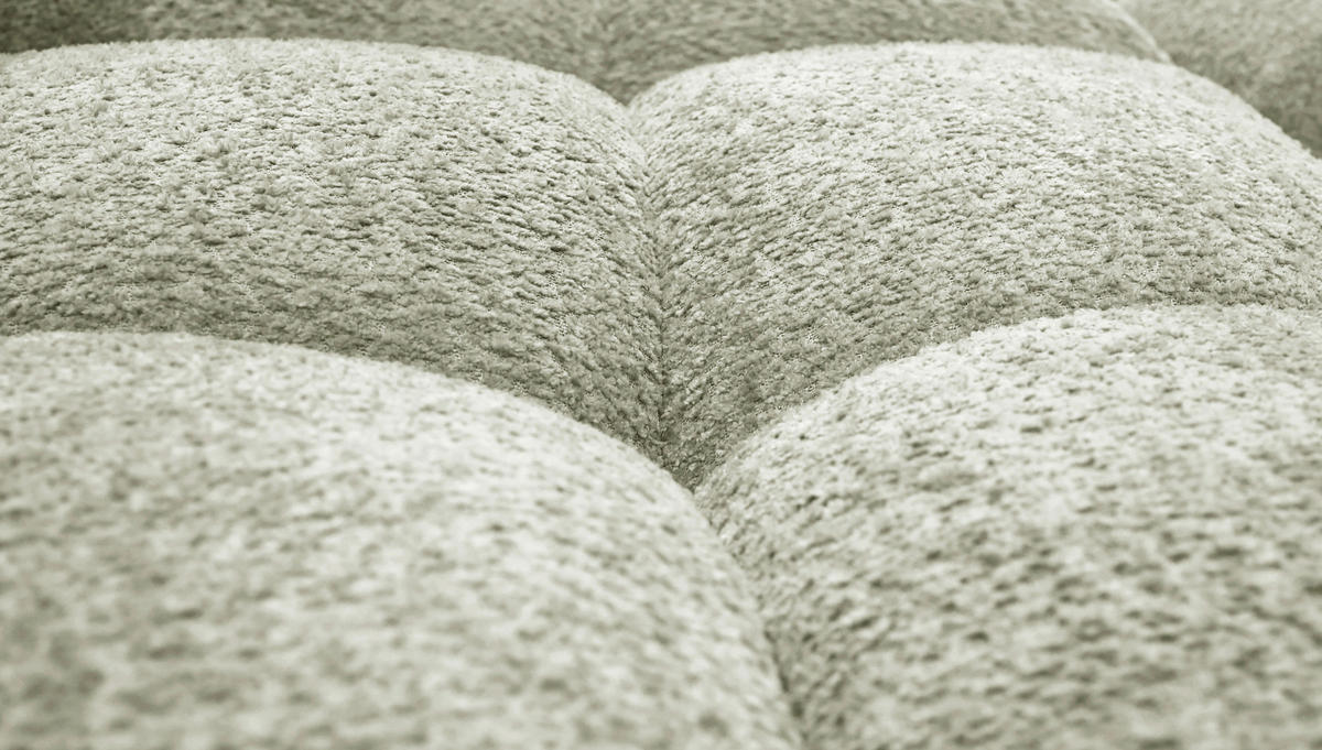 ECKSOFA ZAK in Bouclé Beige  280/186 cm  - Beige/Schwarz, Design, Kunststoff/Textil (280/186cm) - MID.YOU