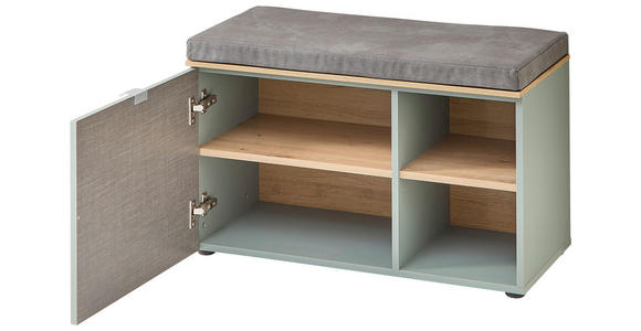 GARDEROBE 5-teilig  in 264/202/38 cm  - Salbeigrün/Eiche Artisan, Design, Glas/Holzwerkstoff (264/202/38cm) - Xora