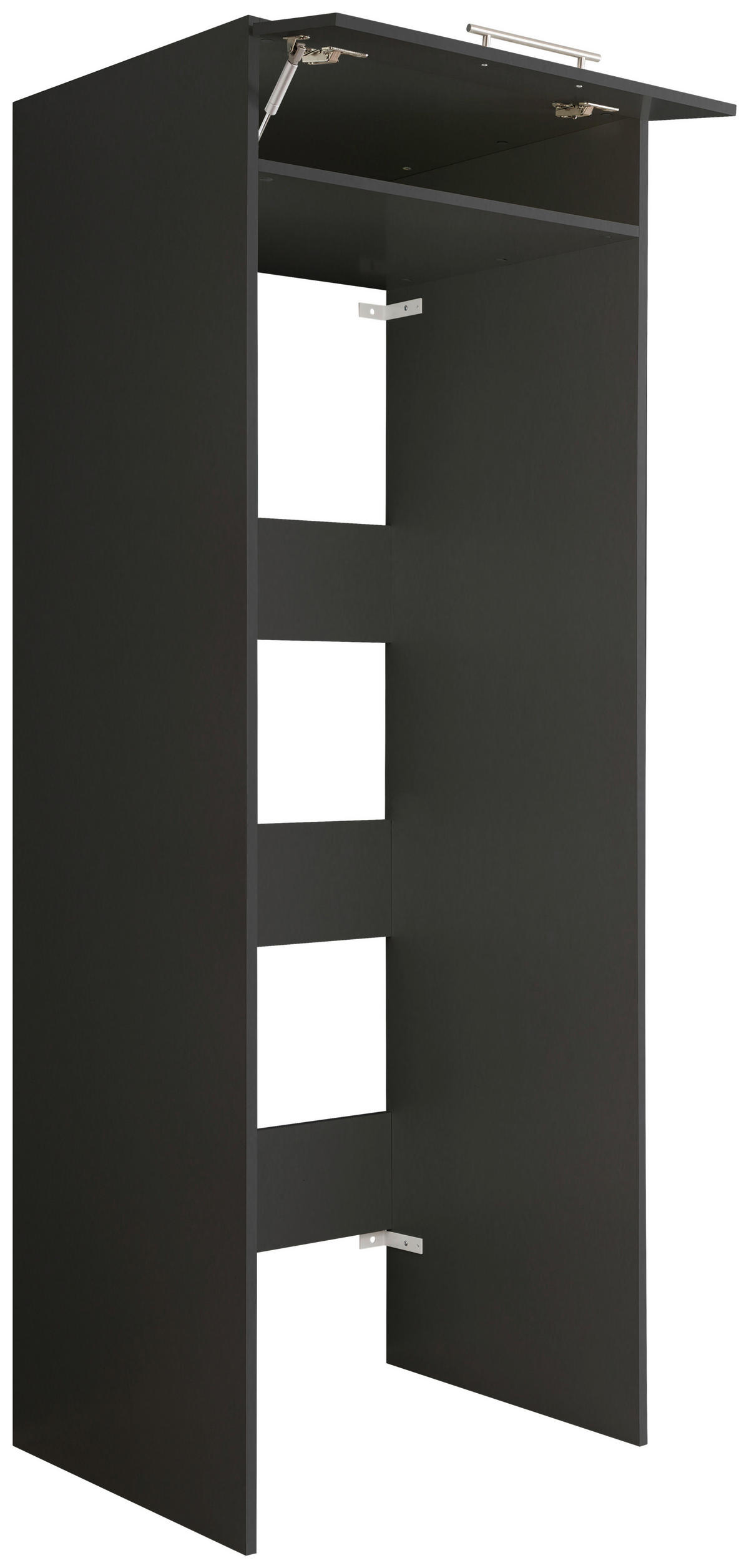 WASCHMASCHINENSCHRANK 67,5/200/67,5 cm  in Anthrazit  - Anthrazit/Silberfarben, Design, Holzwerkstoff/Metall (67,5/200/67,5cm)