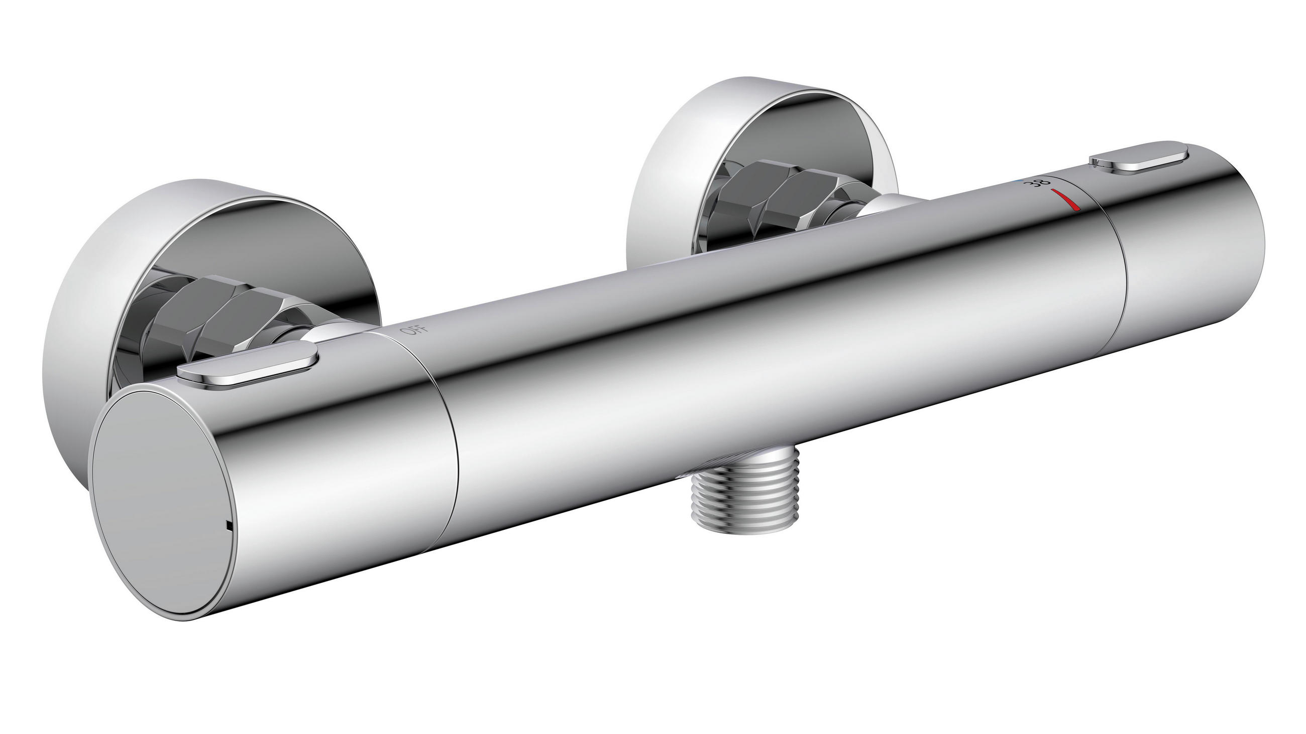 DUSCHARMATUR  - Chromfarben, Design, Metall (28/4/9,5cm) - Schütte