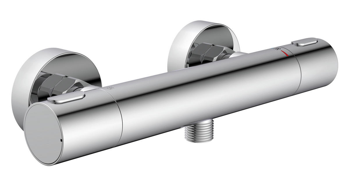 DUSCHARMATUR  - Chromfarben, Design, Metall (28/4/9,5cm) - Schütte