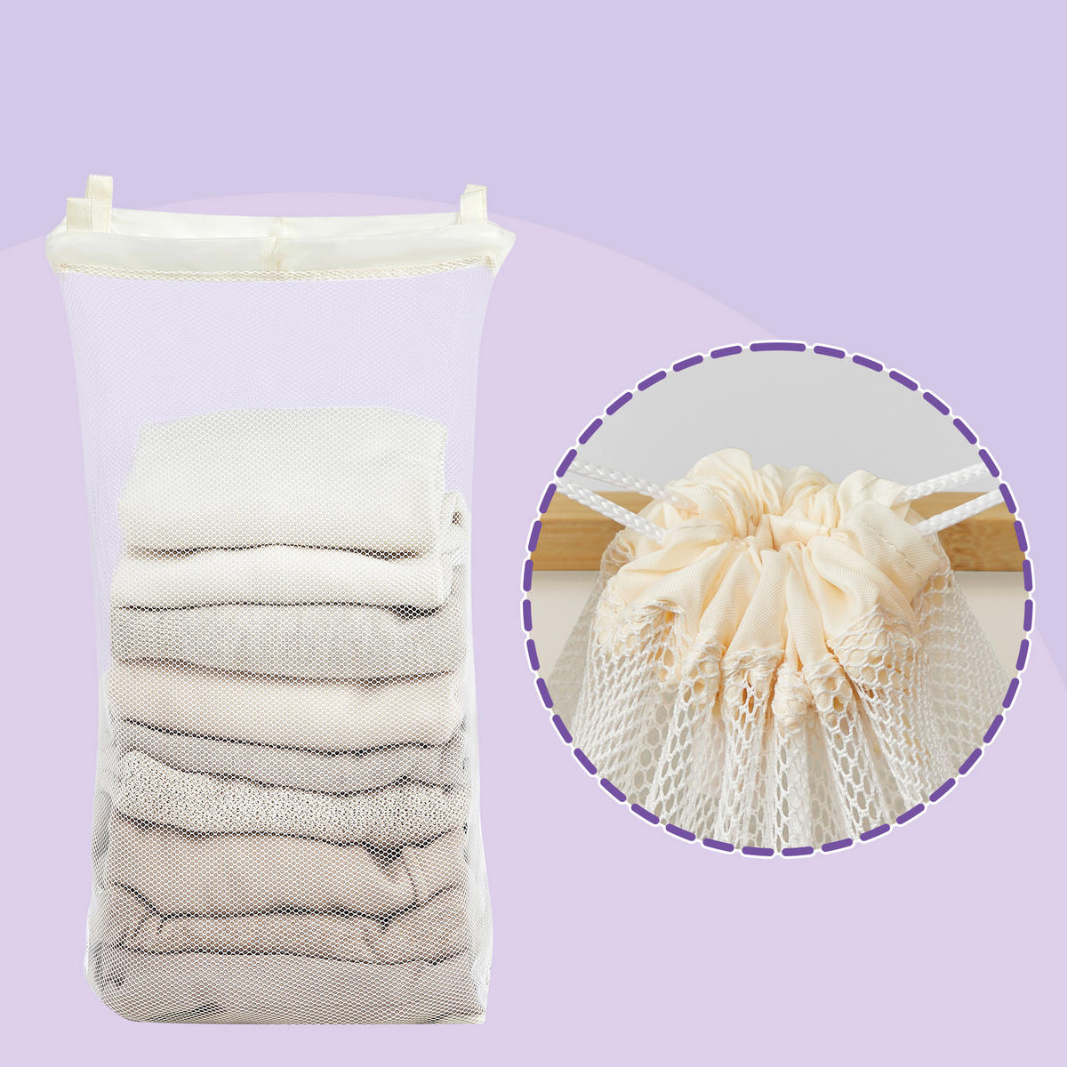 WÄSCHEKORB - Creme, Trend, Naturmaterialien/Kunststoff (42/70,5/22,5cm) - Boxxx