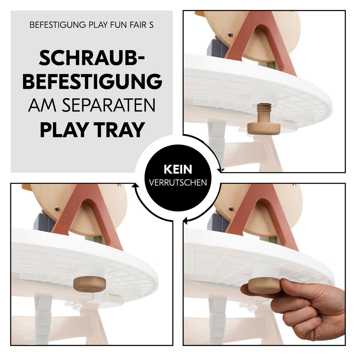 ESS- UND SPIELBRETT Play Fun Fair S  - Multicolor, Basics, Holz (11/26/19.5cm) - Hauck