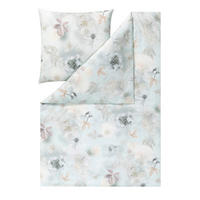 BETTWÄSCHE 2-teilig Winter Leaves Flanell 135/200 cm  - Hellblau, Design, Textil (135/200cm) - Estella
