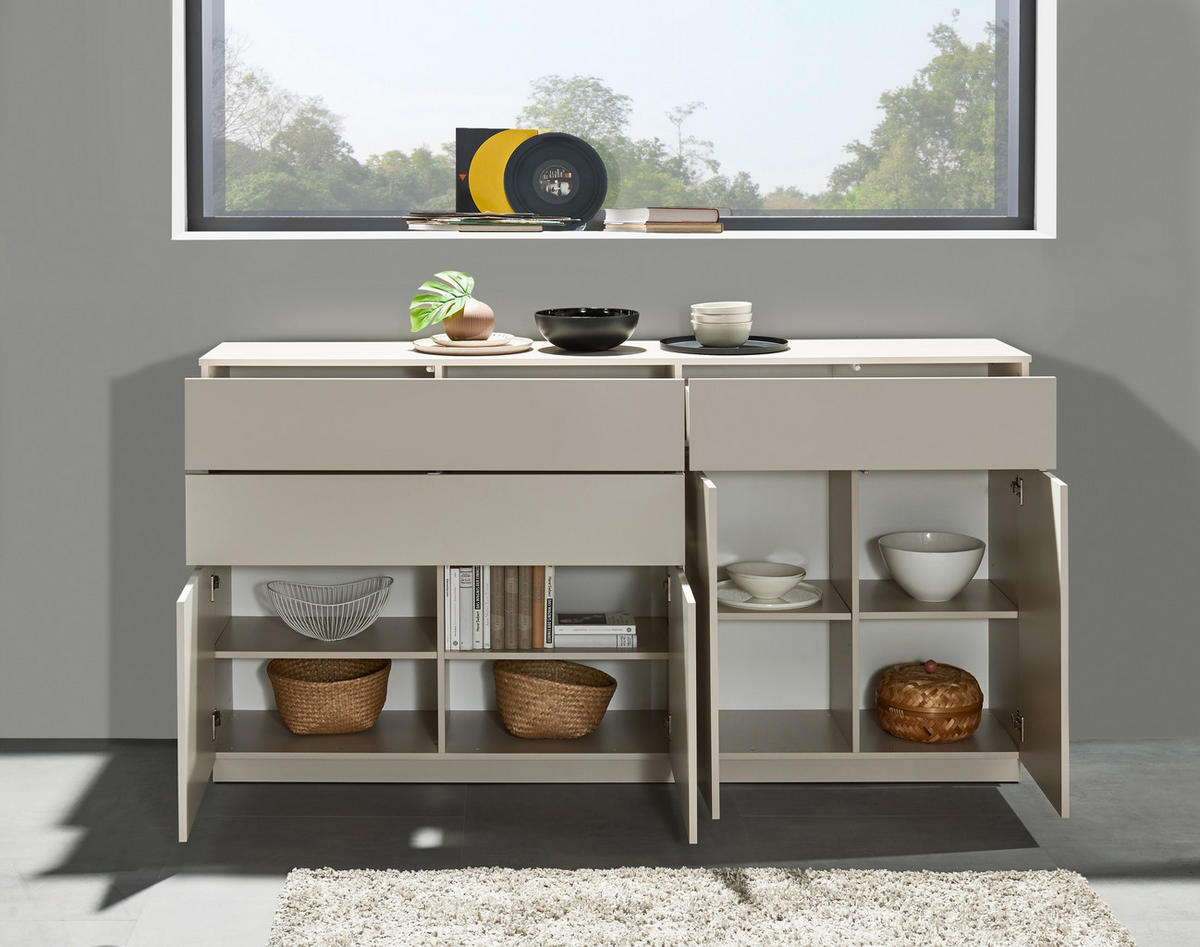 SIDEBOARD  191/100/38 cm 3 Schublade(n)  - Kaschmir, Design, Holzwerkstoff (191/100/38cm) - MID.YOU