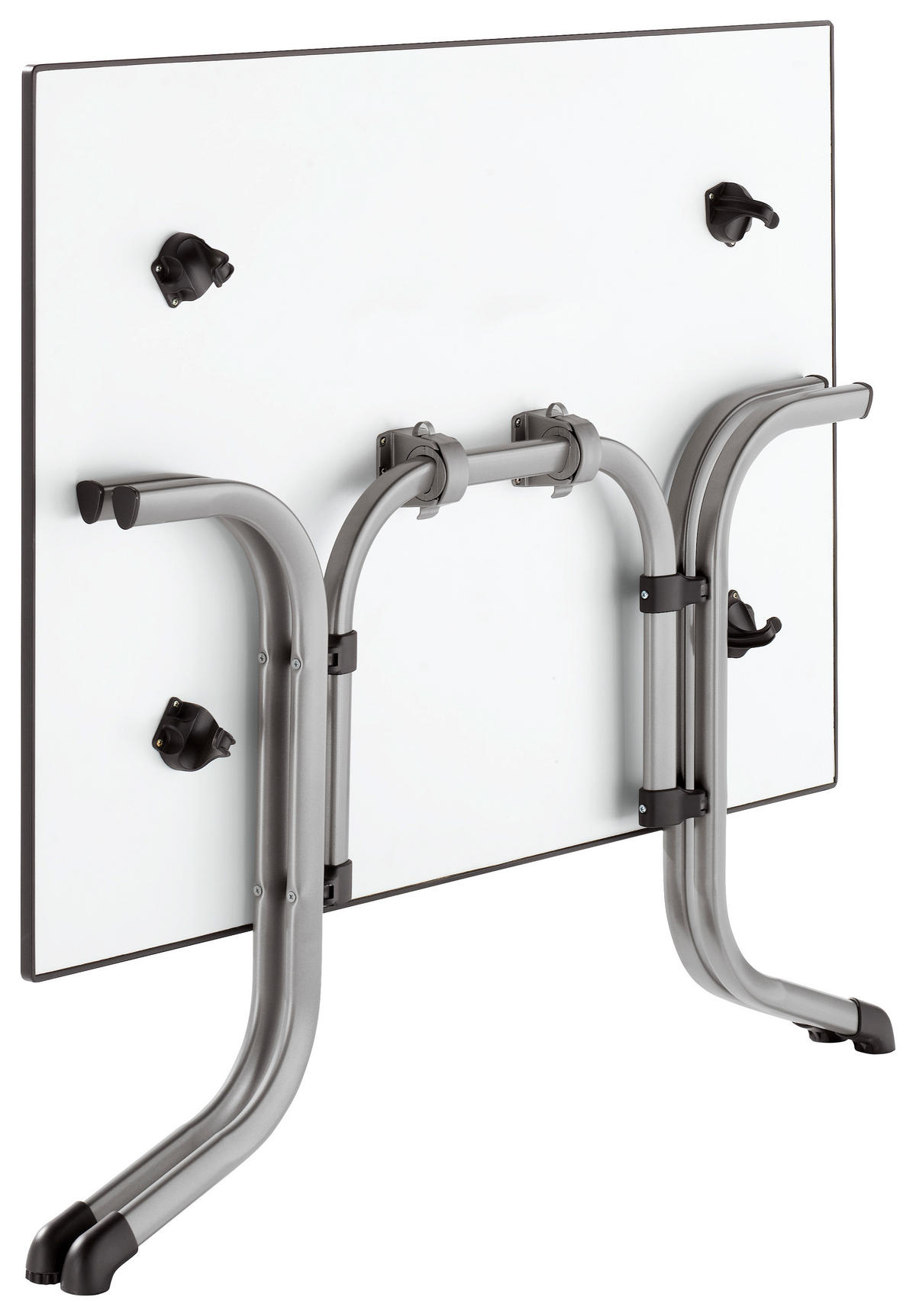 GARTENKLAPPTISCH 80/80/73 cm Metall, Kunststoff quadratisch  - Anthrazit/Graphitfarben, Basics, Kunststoff/Metall (80/80/73cm) - Sieger