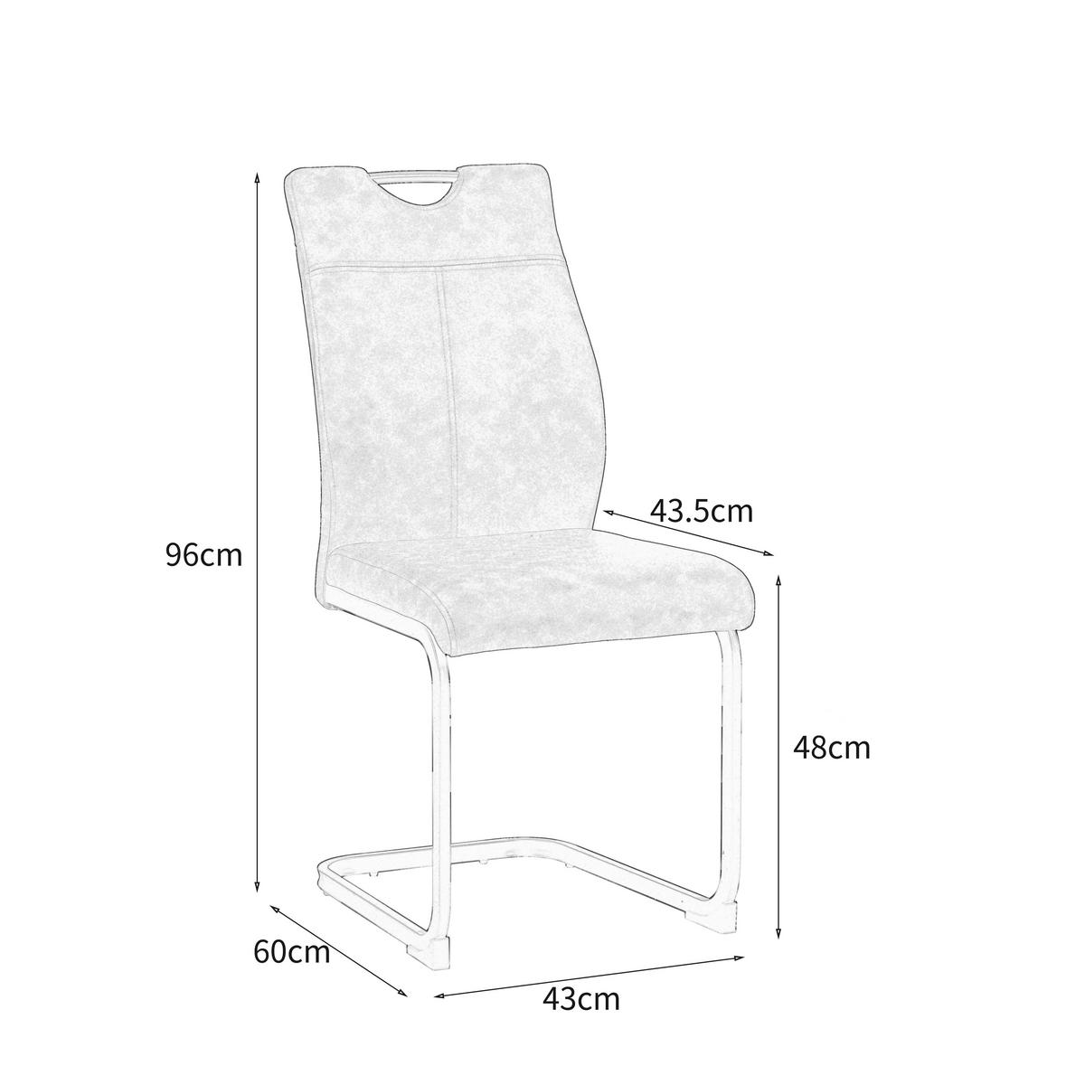 SCHWINGSTUHL  in Eisen Mikrofaser  - Schwarz/Grau, Design, Textil/Metall (43/97/57cm) - Xora