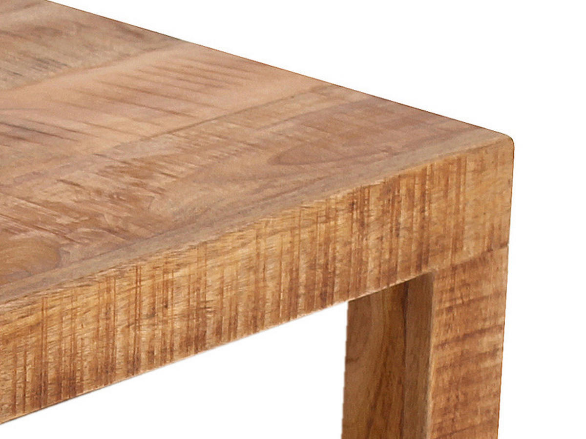 COUCHTISCH Mangoholz massiv 60/60/40 cm quadratisch Naturfarben  - Naturfarben, Design, Holz (60/60/40cm) - Livetastic