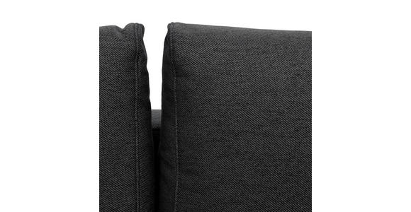 ECKSOFA in Flachgewebe Schwarz  - Eiche Wotan/Schwarz, KONVENTIONELL, Holz/Textil (255/157cm) - Carryhome