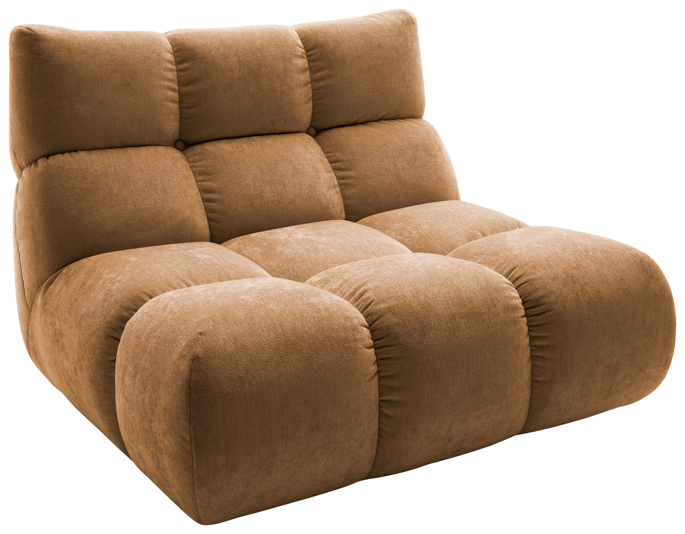 SESSEL Chenille Cognac  - Cognac/Schwarz, Design, Kunststoff/Textil (112/85/108cm) - Pure Home Lifestyle