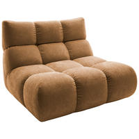 SESSEL Chenille Cognac  - Cognac/Schwarz, Design, Kunststoff/Textil (112/85/108cm) - Pure Home Lifestyle