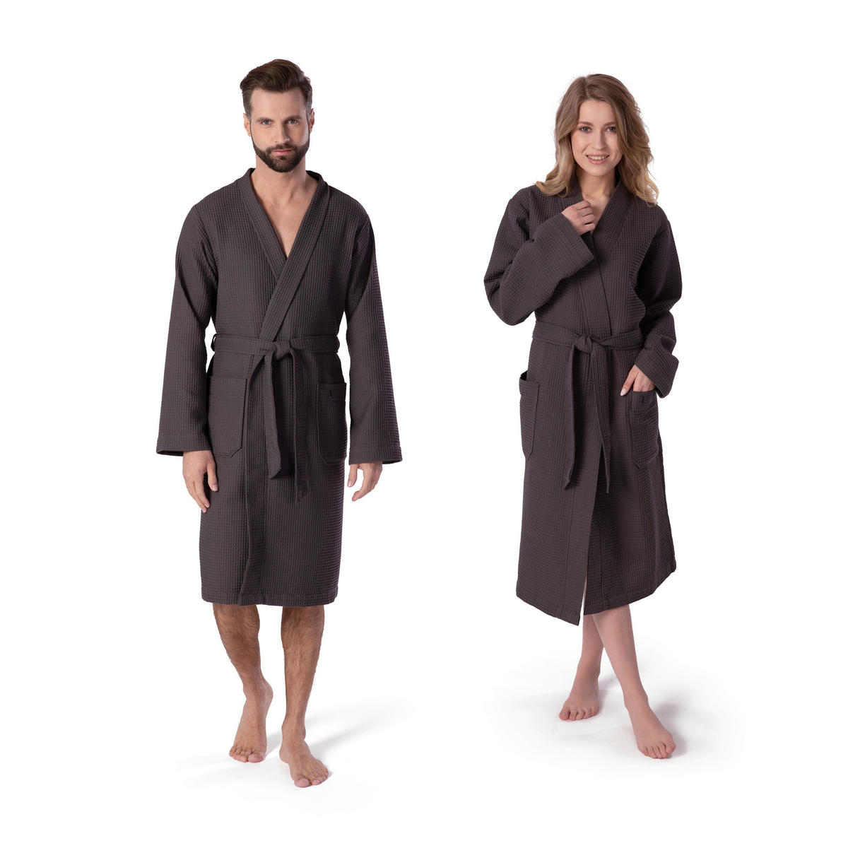 BADEMANTEL 3XL Unisex  - Grau, Basics, Textil (3XLnull) - Moeve