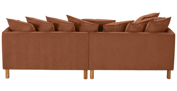 ECKSOFA Rostfarben Chenille  - Rostfarben/Buchefarben, KONVENTIONELL, Holz/Textil (162/276cm) - Carryhome