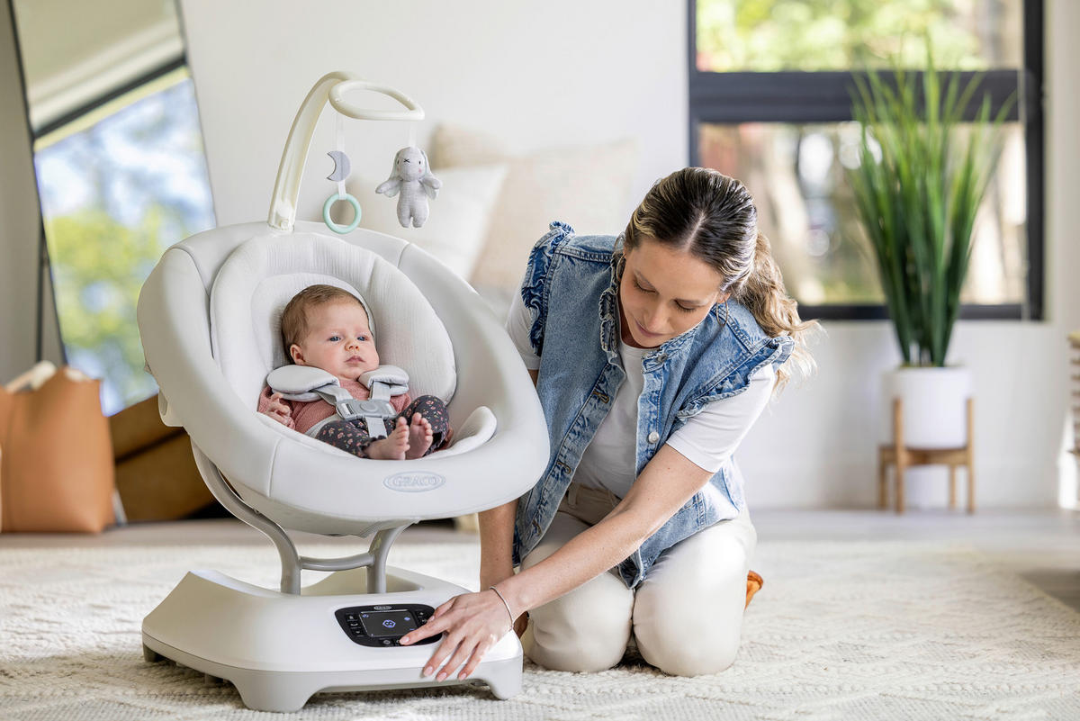 SCHAUKELWIPPE Eluma Sway Weiß   - Grauweiß/Weiß, Basics, Kunststoff/Metall (53/85/71,5cm) - Graco