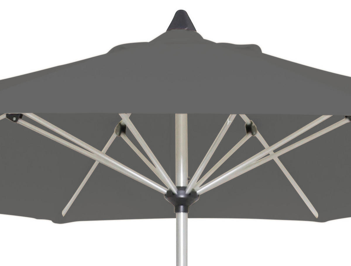 SLUNEČNÍK 300 cm - antracitová/platinová, Basics, kov/textil (300cm) - Gardenson