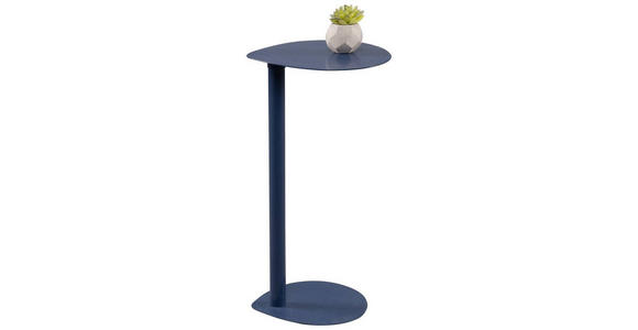 BEISTELLTISCH in Metall 34/32/62 cm - Dunkelblau, Design, Metall (34/32/62cm) - Xora