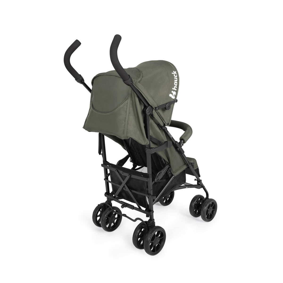 BUGGY Fold N Care  - Olivgrün, Basics (87/47/107cm) - Hauck