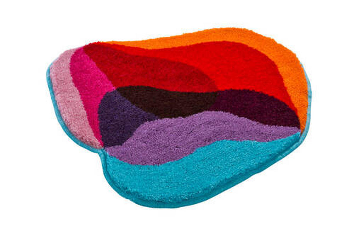 BIDET-VORLEGER Blau, Rot 60/60 cm  - Blau/Rot, Basics, Kunststoff/Textil (60/60cm) - Grund