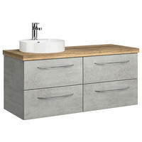 WASCHTISCHKOMBI 118 cm  - Chromfarben/Eichefarben, KONVENTIONELL, Keramik/Holzwerkstoff (118cm) - Pelipal