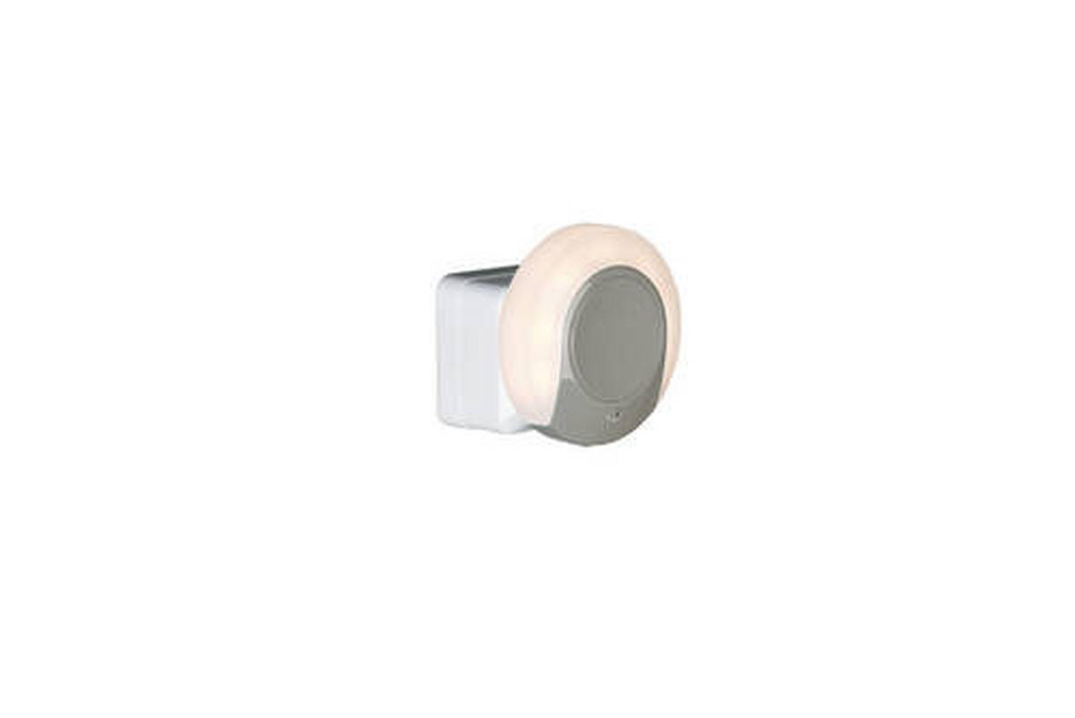 LAMPA ZA UTIČNICU - siva/bela, Osnovno, plastika (9cm)