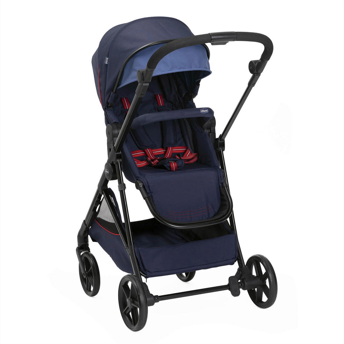 BUGGY SEETY  - Blau/Schwarz, Basics, Textil/Metall (55/73/99-110cm) - Chicco