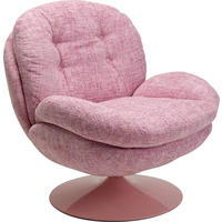 SESSEL in Struktur Hellrosa  - Hellrosa, Design, Textil/Metall (84/86/89cm) - Kare-Design