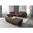 ECKSOFA  in Mikrofaser Hellbraun  207/301 cm  - Chromfarben/Hellbraun, Design, Textil/Metall (207/301cm) - Xora