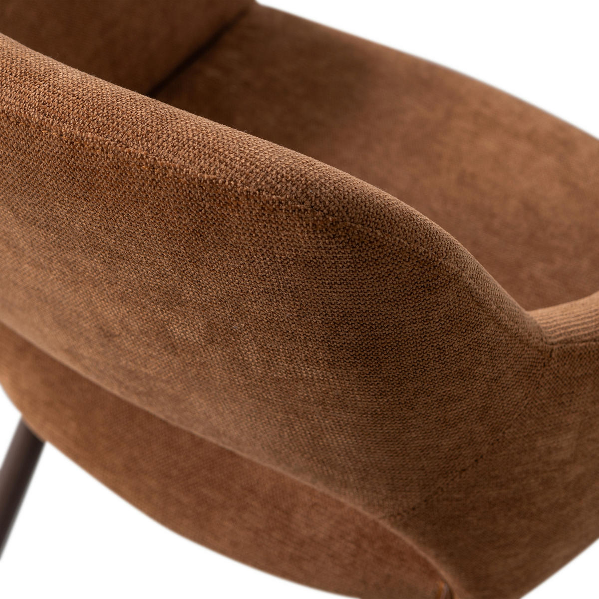 ARMLEHNSTUHL-SET 2 Stück  in Webstoff  - Dunkelbraun/Braun, MODERN, Textil/Metall (58/80/58cm) - Livetastic