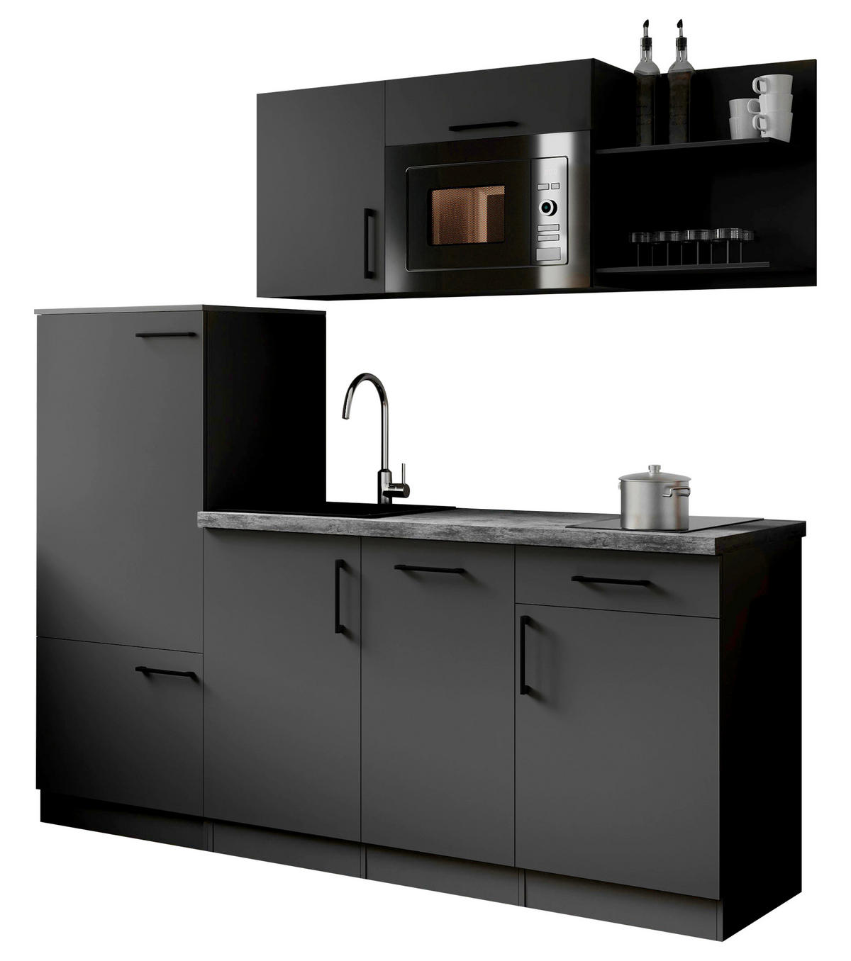 KUCHYŇSKÝ BLOK 205 cm - šedá, Trend, kov/kompozitní dřevo (205cm) - Respekta