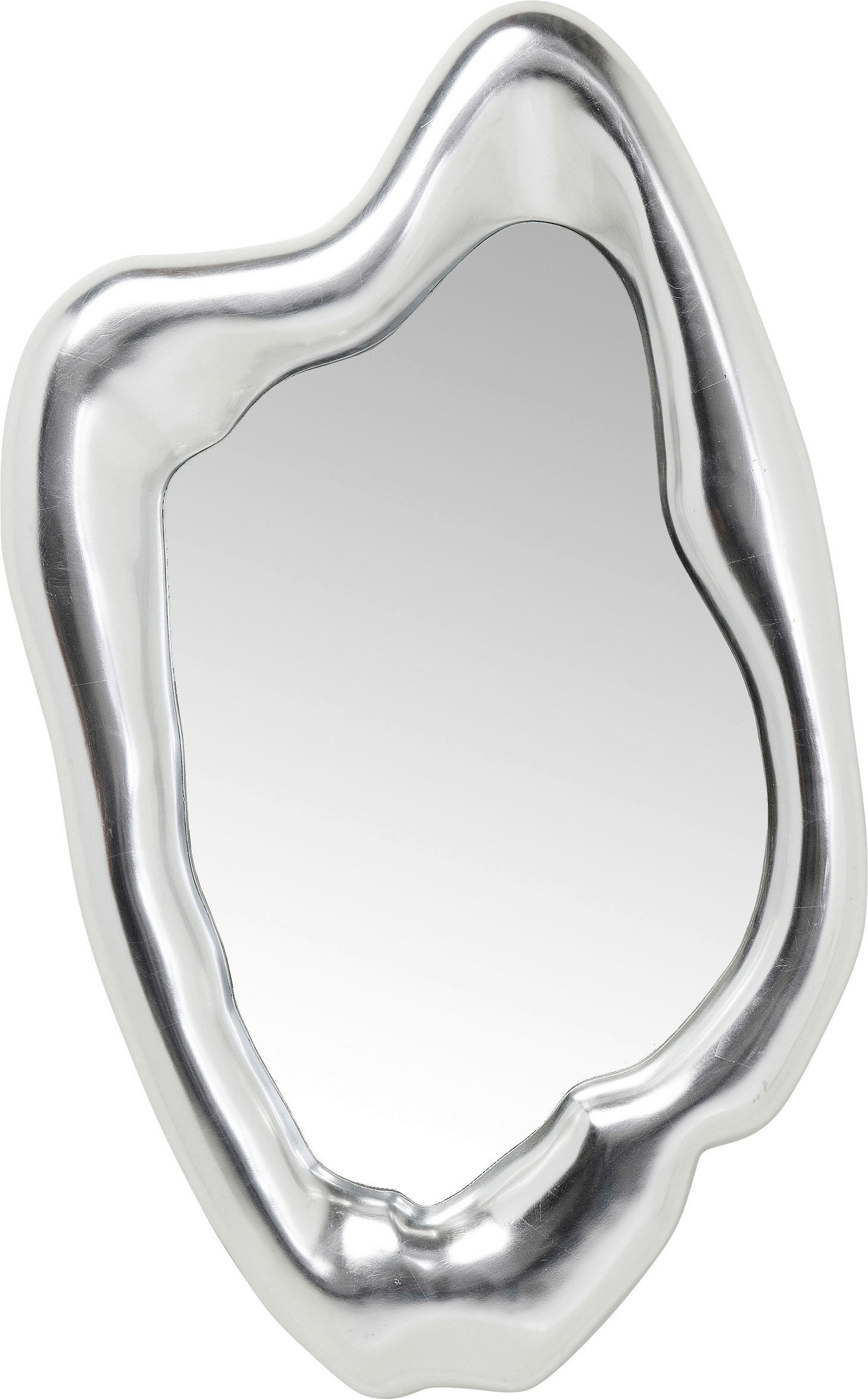 WANDSPIEGEL 68/115,5/8,5 cm    in wellenförmig  - Silberfarben, Design, Glas/Holzwerkstoff (68/115,5/8,5cm)