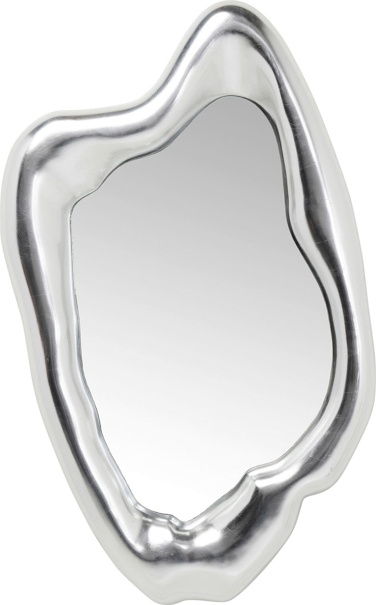 WANDSPIEGEL 68/115,5/8,5 cm    in wellenförmig  - Silberfarben, Design, Glas/Holzwerkstoff (68/115,5/8,5cm)