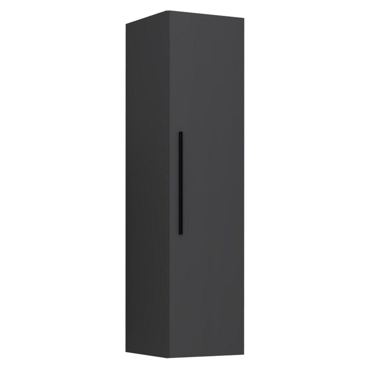 VÄGGHÄNGT SKÅP  - svart/antracit, Modern, metall/trämaterial (30/115/30cm) - MID.YOU