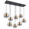 HÄNGELEUCHTE 103/31,5/120 cm    - Klar/Messingfarben, Design, Glas/Metall (103/31,5/120cm) - Globo