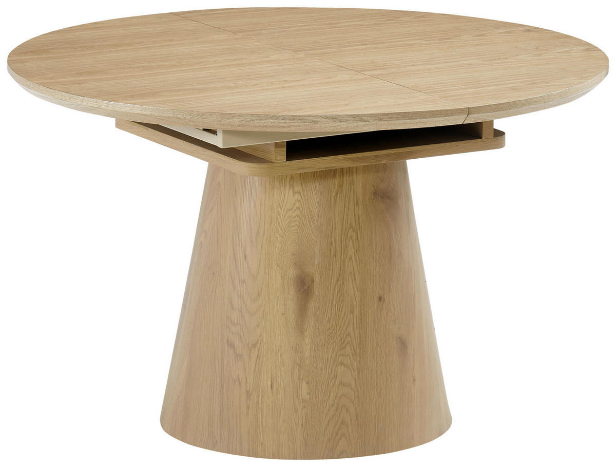 ESSTISCH 120-160/120/76 cm Echtholz, Nachbildung  Holz, Holzwerkstoff ausziehbar oval Eichefarben  - Eichefarben, MODERN, Holz/Holzwerkstoff (120-160/120/76cm) - P & B