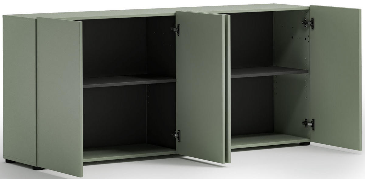 SIDEBOARD 180/79/38 cm  in Grün  - Schwarz/Grün, Design, Holzwerkstoff/Kunststoff (180/79/38cm) - home24