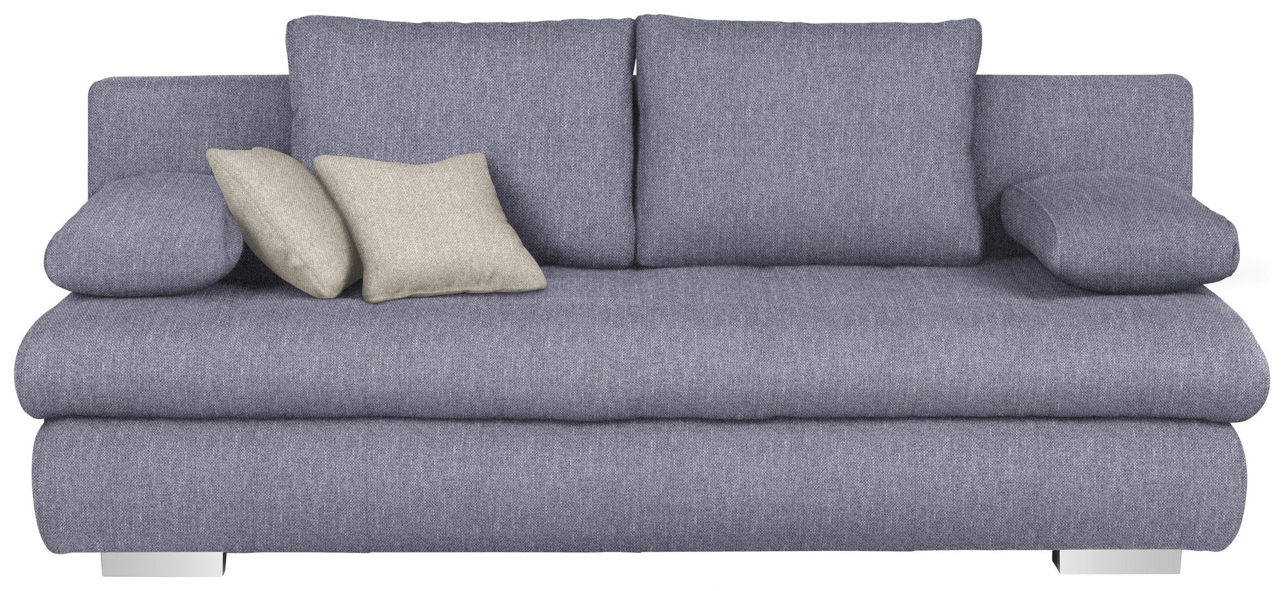 SOFA LEŽAJ ljubičasta  - boja hroma/siva, Dizajnerski, tekstil/plastika (205/88/96cm) - Ti'me