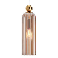 PENDELLEUCHTE 10/34,7/10 cm   - Cognac/Goldfarben, Trend, Glas/Metall (10/34,7/10cm) - MAYTONI